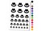 Fedora Hat Temporary Tattoo Water Resistant Fake Body Art Set Collection